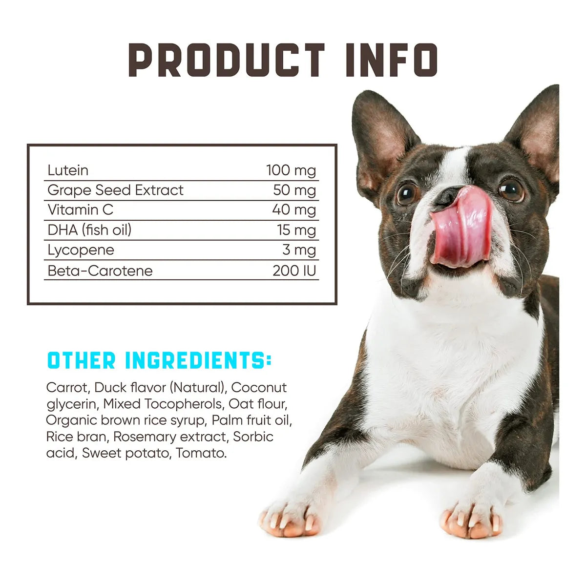 Suplemento Ocular Para Perros Vitaminas Vision 180 Tabletas Kinpur Pet Care