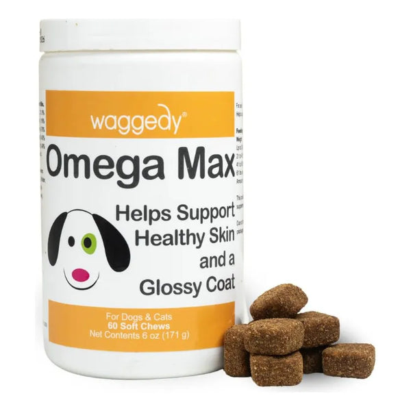 Omega Max Masticables Para Perros Aceite De Salmón Y Linaza Suplemento Para Piel Y Pelaje