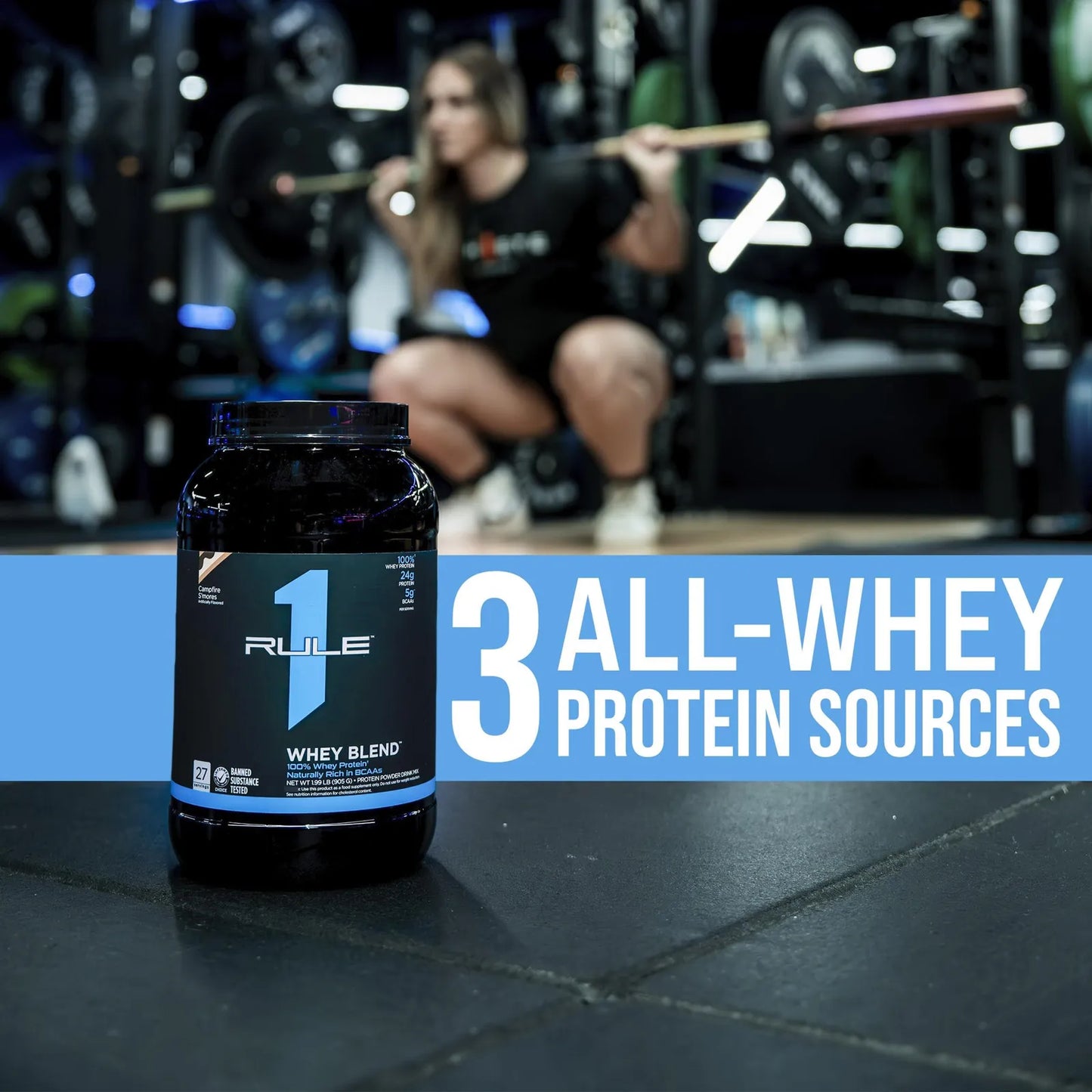 Proteína Rule One Whey Blend Sabor Galletas Y Crema 2 Lb Recuperación Muscular