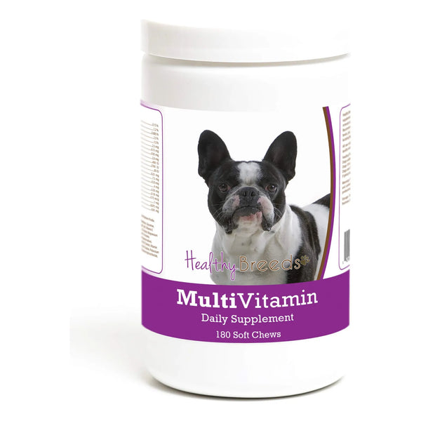 Multivitaminico Masticable Para Bulldog Frances 180 Tabletas Importado Usa