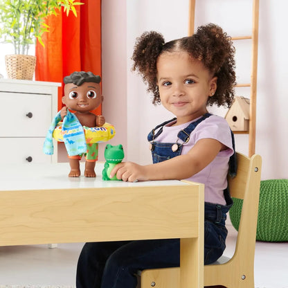 Cocomelon Muñeca Splish Splash Cody Con Dino Bath Juguete Divertido Para Niños