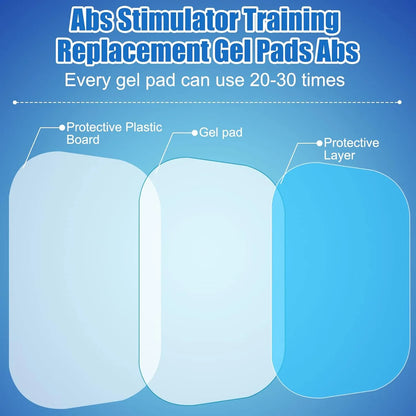 Masajeador De Gel Para Abs 50 Paquetes Almohadillas Estimulador Muscular