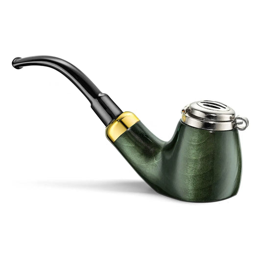 Tubo Curvo De Tabaco Brog Modelo 21 Old Army Madera De Peral Filtro Metalico