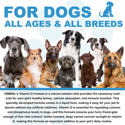 Vitamina D Liquida Para Perros 60 Ml Huesos Fuertes Sistema Inmunologico