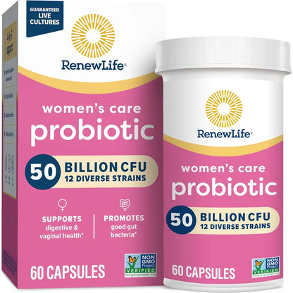 Probióticos Para Mujeres Renew Life 60 Cápsulas Salud Vaginal Digestiva E Inmune
