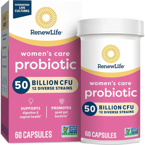 Probióticos Para Mujeres Renew Life 60 Cápsulas Salud Vaginal Digestiva E Inmune
