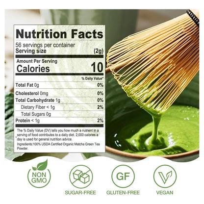 Té Verde Matcha En Polvo 113g 100 Natural Puro Grado Premium Energía Natural
