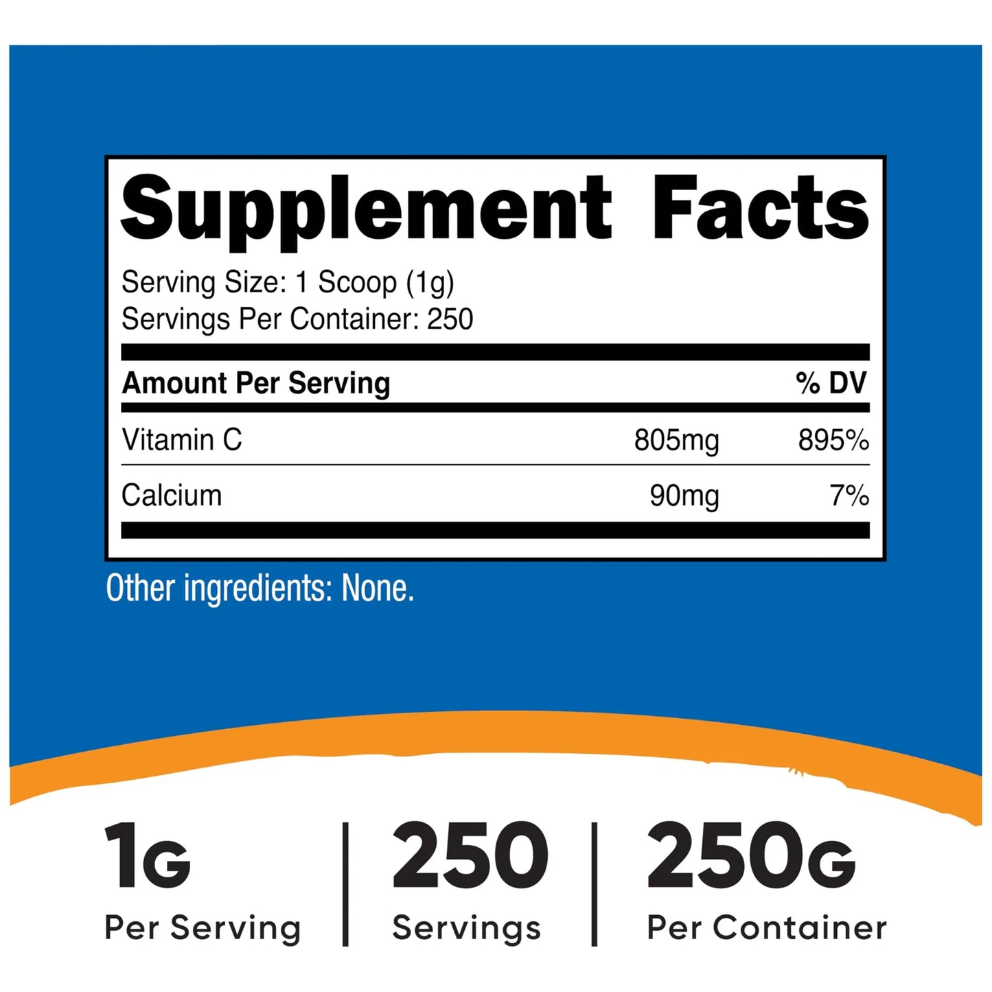 Ascorbato De Calcio En Polvo 250 Porciones Nutricost Vitamina C Y Calcio Vegano
