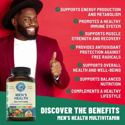 Multivitamínico Diario Para Hombre Con Energía Concentración