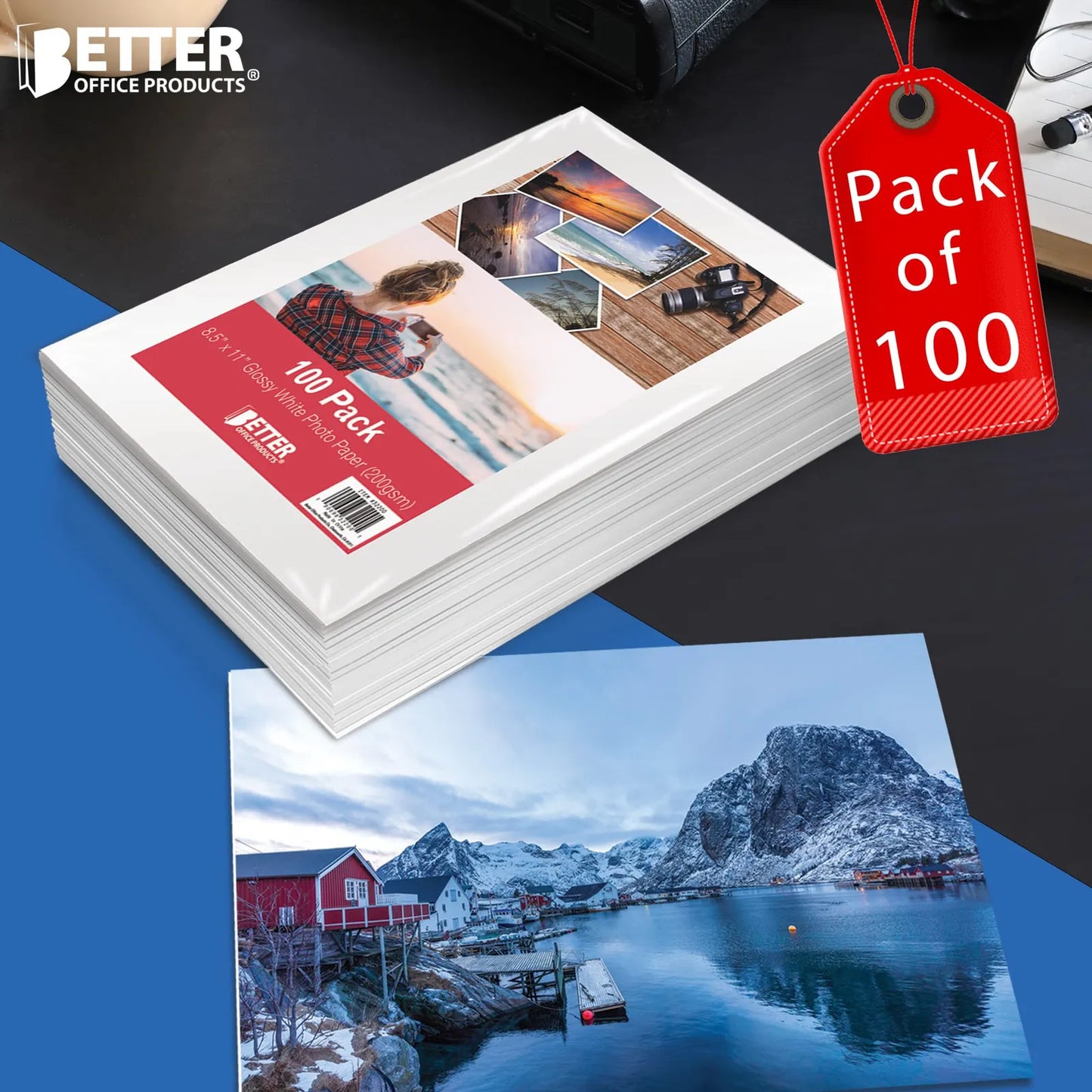 Papel Fotográfico Brillante A4 100 Hojas 200 Gsm Ideal Para Impresiones Profesionales