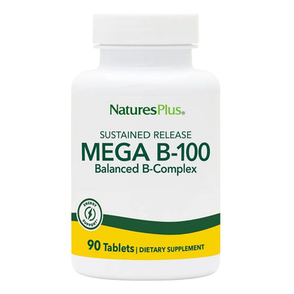 Mega B 100 Complex 90 Tabletas Liberacion Sostenida Energia Y Cerebro Sin Gluten
