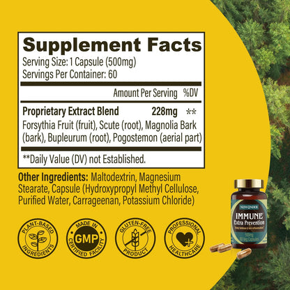 Refuerzo Inmunologico Natural 60 Capsulas 500 Mg Proteccion Respiratoria Y Digestiva