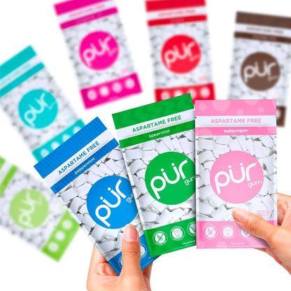 Chicles Pur 100 Xilitol Veganos Sin Azucar 55 Unidades Surtidas