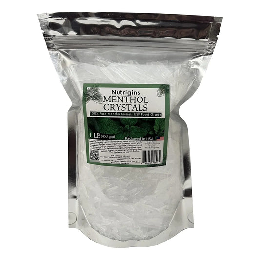 Cristales De Mentol Orgánico Puro 454 Gramos Frescura Natural Y Versatilidad