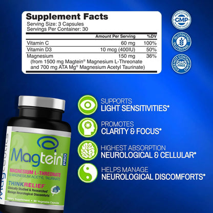 MagteinPRO Suplemento L Treonato Magnesio Memoria Sueño Salud Cerebral