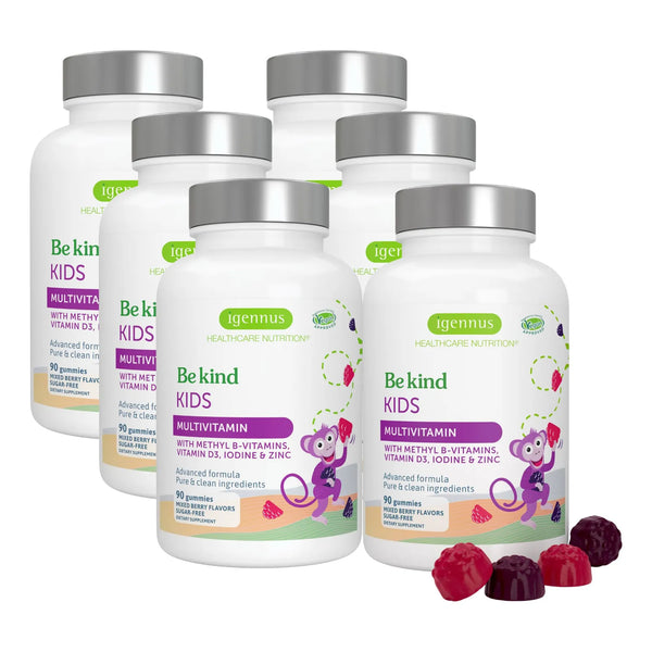 Gomitas Multivitamínicas MTHFR Para Niños Con Vitaminas B Y D Igennus 90 Gomitas