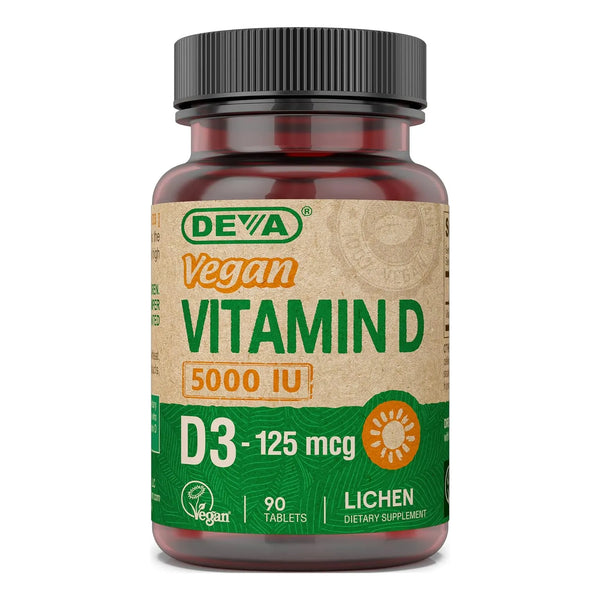 Vitamina D3 5000 Ui Vegana De Liquen 90 Capsulas Refuerzo Inmunologico