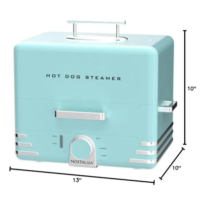 Vaporizador Extragrande 20 Salchichas Y 6 Bollos Aguamarina Cocina Rápida Y Fácil
