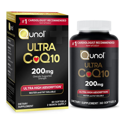 Qunol Coq10 Cápsulas Blandas 200 Mg Ultra Absorción Para Salud Cardíaca Y Energía - Imagen 1