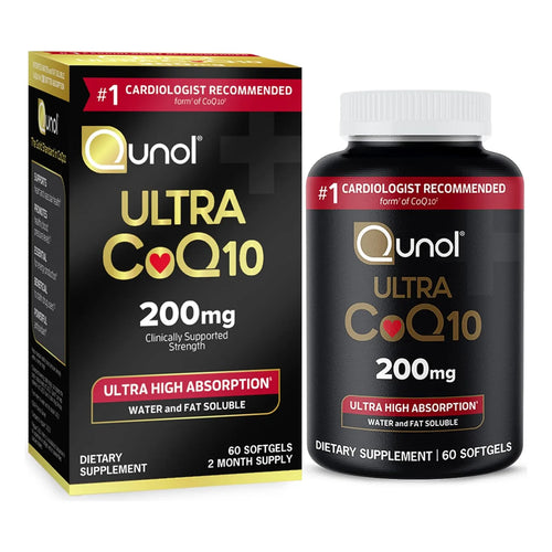 Qunol Coq10 Cápsulas Blandas 200 Mg Ultra Absorción Para Salud Cardíaca Y Energía - Imagen 1