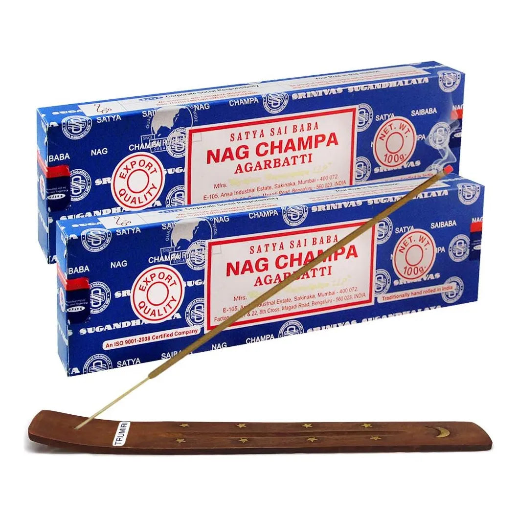 Soportes Para Incienso Trumiri Y Varillas Satya Sai Baba Nagchampa 200 Varillas Aroma Natural