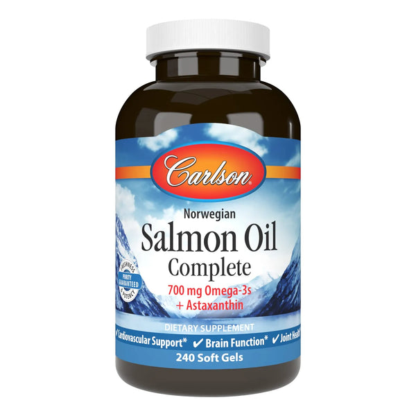 Aceite De Salmon Completo 700 Mg Omega 3 Astaxantina 240 Capsulas Noruego