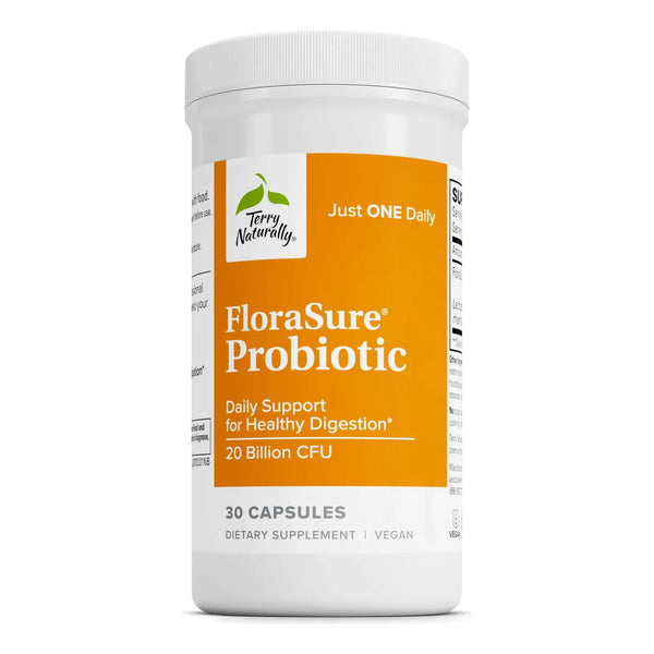 FloraSure Probiotic 30 Capsulas Apoyo Digestivo Vegano Sin Omg