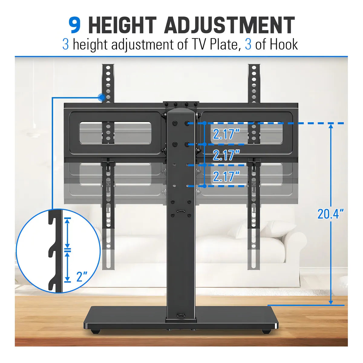 Soporte Universal Mountup Mu0031 Para TV Hasta 70" Base Giratoria Y Ajustable