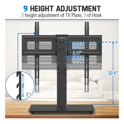 Soporte Universal Mountup Mu0031 Para TV Hasta 70" Base Giratoria Y Ajustable