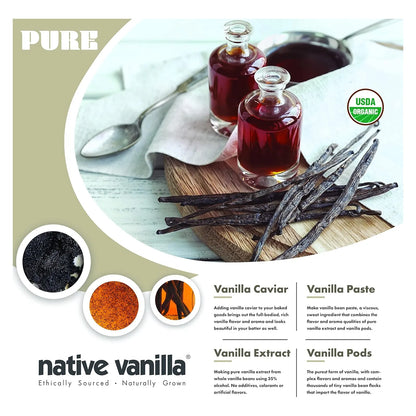 Extracto Puro De Vainilla Orgánico 118ml Ideal Para Postres Y Repostería