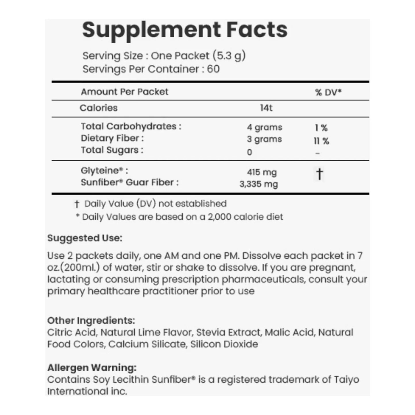 Polvo De Glutatión Antioxidante 415mg Sabor Limón Lima Continual G 40 Sobres