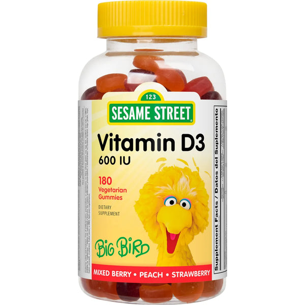 Gomitas De Vitamina D3 Para Niños Barrio Sésamo 600 Ui Huesos Fuertes Sabor Fruta