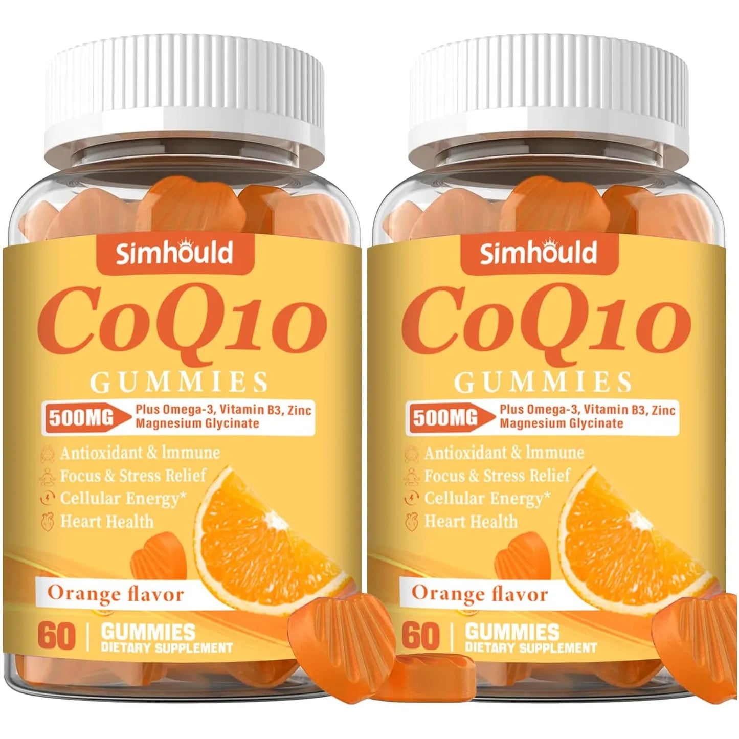 Gomitas CoQ10 500 Mg Con Omega 3 Magnesio Y Vitamina B3 Pack X 2