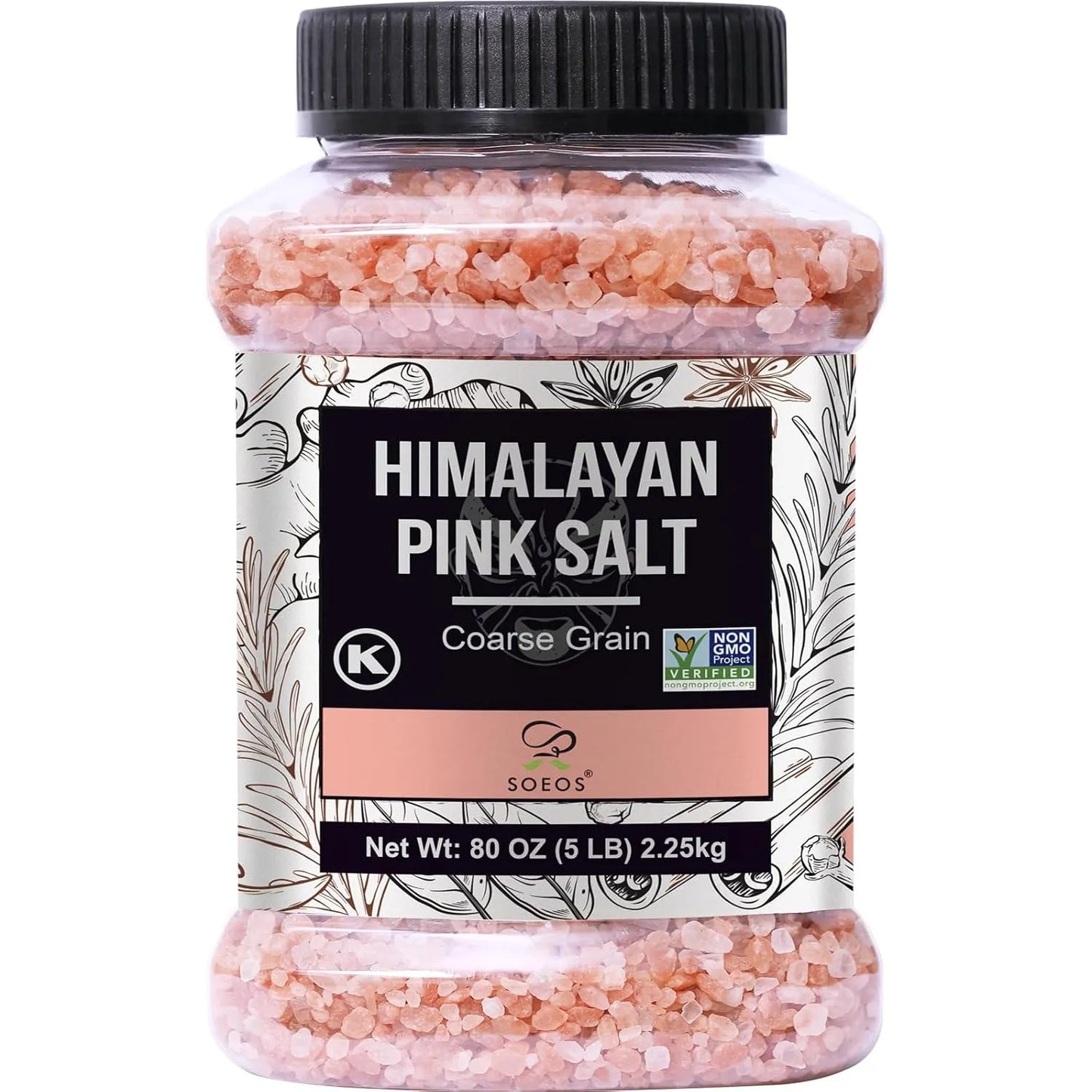 Sal Rosa Del Himalaya Grano Grueso 2270 Gramos Kosher Soeos Pura Sin Aditivos
