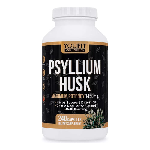 Capsulas De Psyllium 1450 Mg Fibra Soluble Natural Salud Intestinal Regularidad