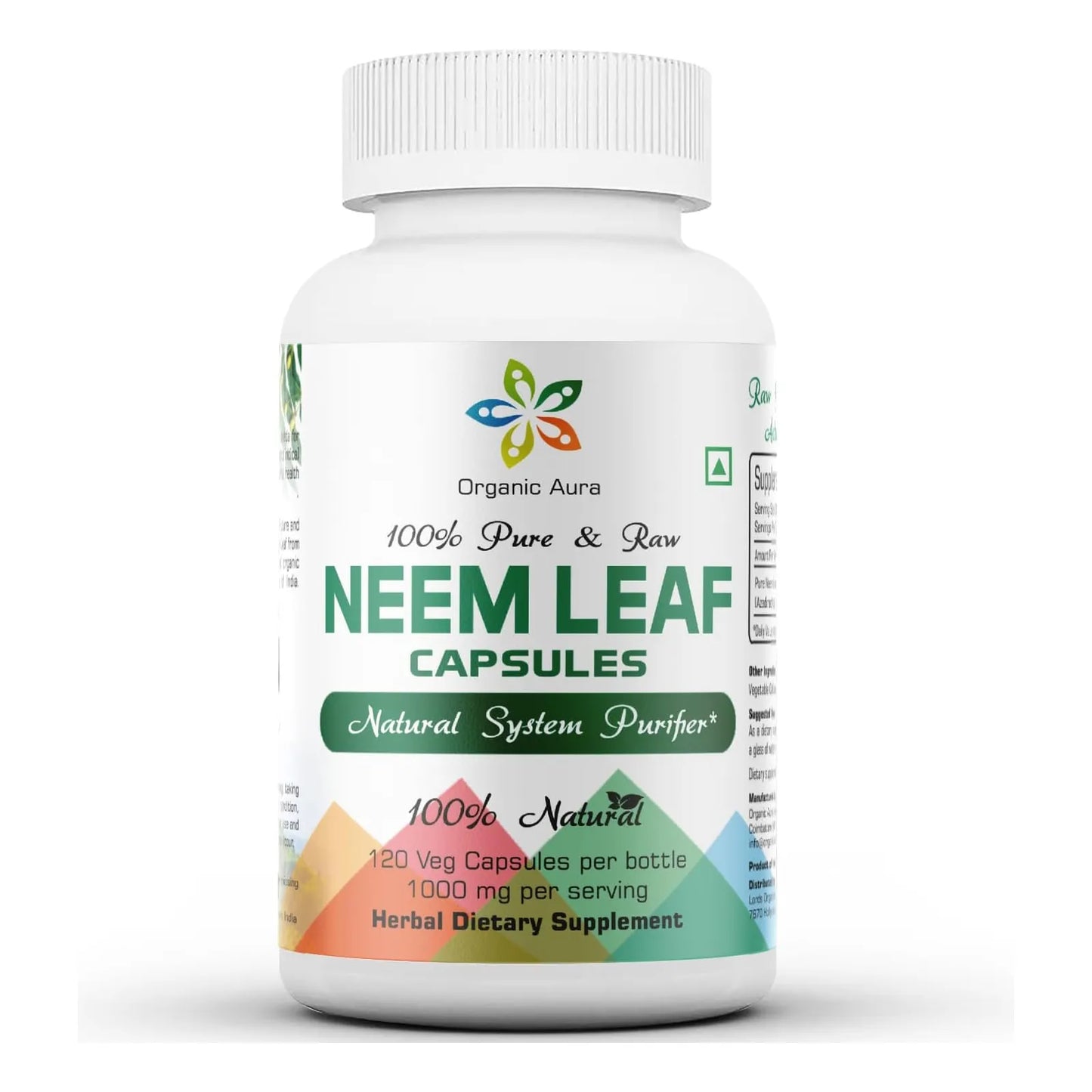 Capsulas Organicas De Neem Puro Superalimento Crudo Potencia Desintoxicante Natural