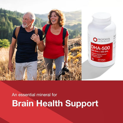 Aceite De Pescado Dha 500 Mg Epa 250 Mg Protocol For Life Balance Suplemento Cerebral 120 Caps