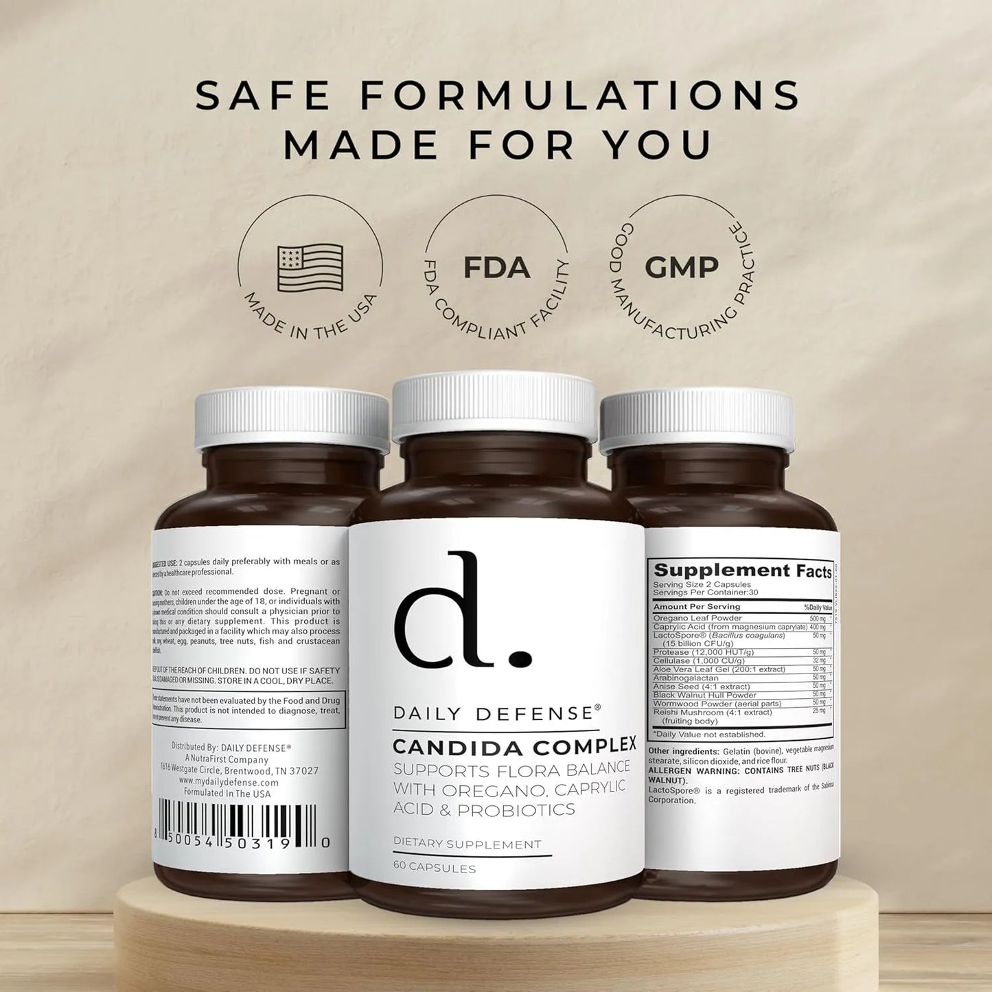 Candida Complex 60 Capsulas Apoyo Intestinal Flora Equilibrada Con Probióticos