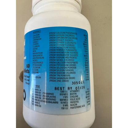 Tabletas Masticables De Calcio Para Perros NutriVed Calcium Plus 60 Unidades Sabor