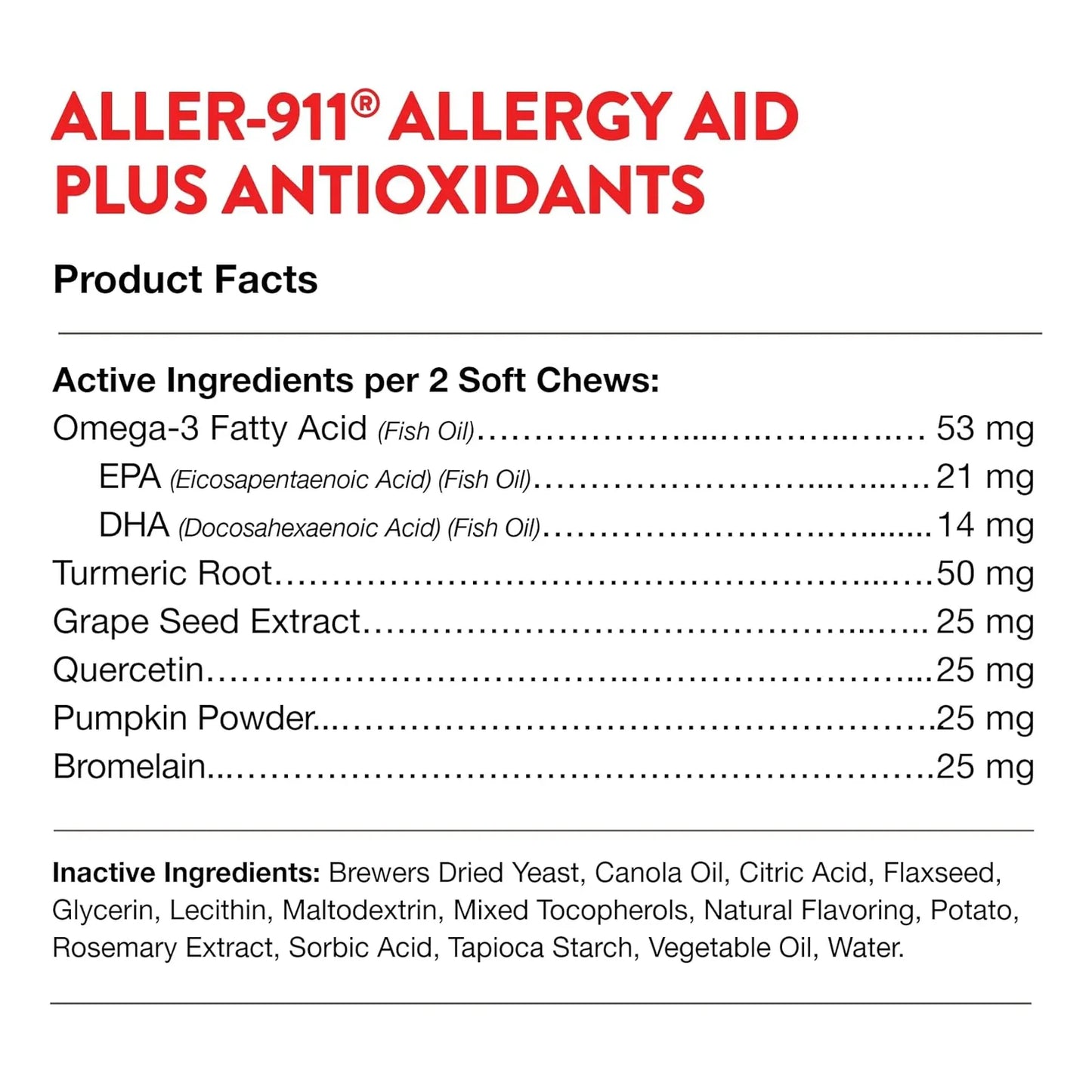 Suplemento Antialergico Antioxidante Para Perros Y Gatos NaturVet Aller 911