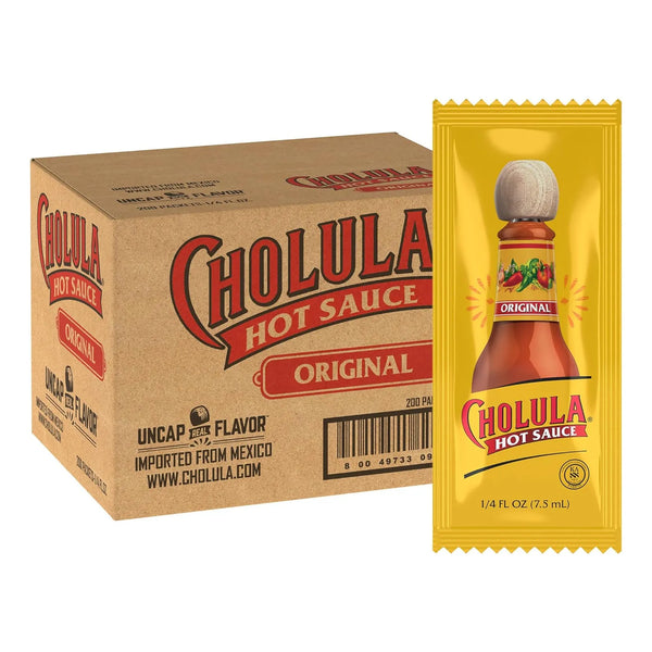 Paquetes Originales De Salsa Picante Cholula 200 Unidades Sabores Autenticos De Mexico