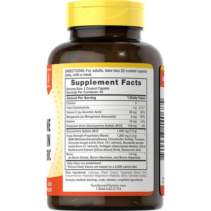 Glucosamina Condroitina MSM Con Curcuma 80 Capsulas Alivia Dolor Articular