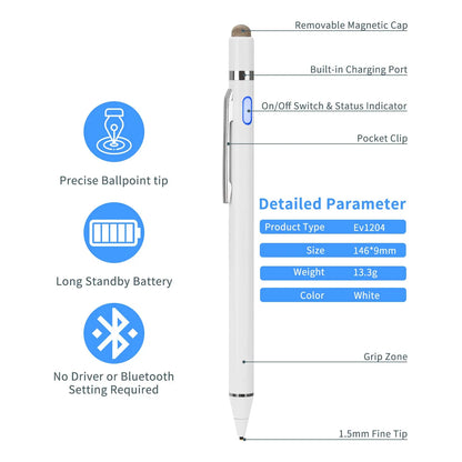 Lápiz Digital Ultrafino 0.15 Mm Para iPad Compatibilidad Amplia Precisión Profesional