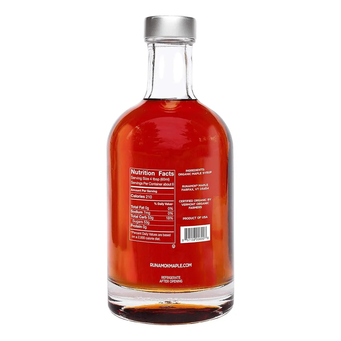 Jarabe De Arce Natural Orgánico Runamok 236ml Sabor Dulce Aromático