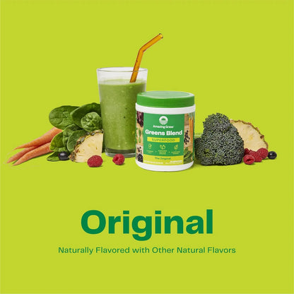 Amazing Grass Greens Blend Superalimento Original 480 Gr Polvo De Vegetales Con Probióticos