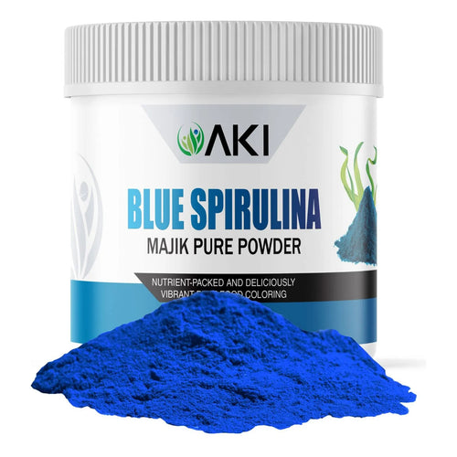 Polvo De Espirulina Azul AKI Superalimento Nutritivo Y Colorante Natural