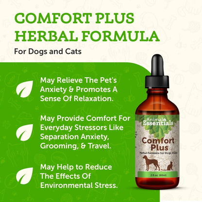 Comfort Plus Gotas Calmantes Para Perros Y Gatos Formula Herbal Relajante Natural