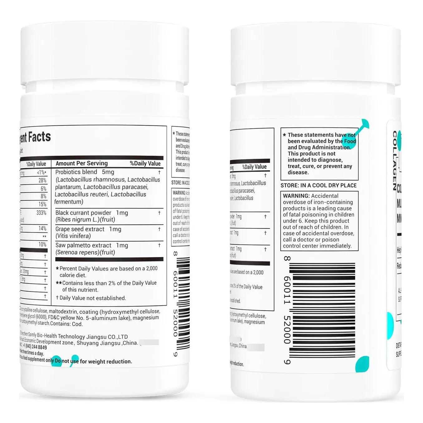Péptidos De Colágeno Con Vitamina D3 Y Probióticos Para Mujeres Piel Radiante