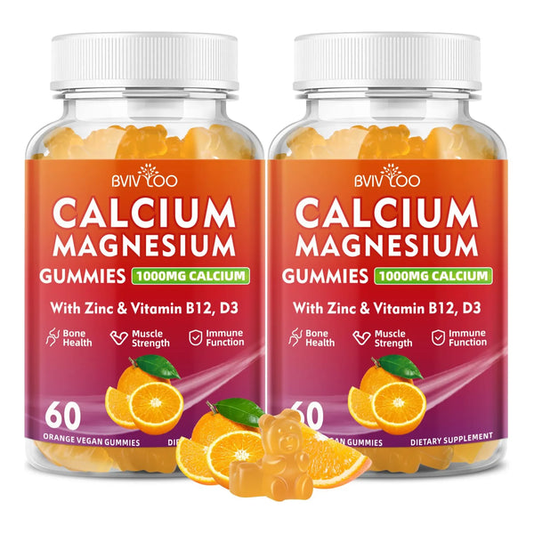 Gomitas De Calcio 1000 Mg Con Vitamina D3 K2 Y Complejo B Para Huesos Musculos E Inmunidad