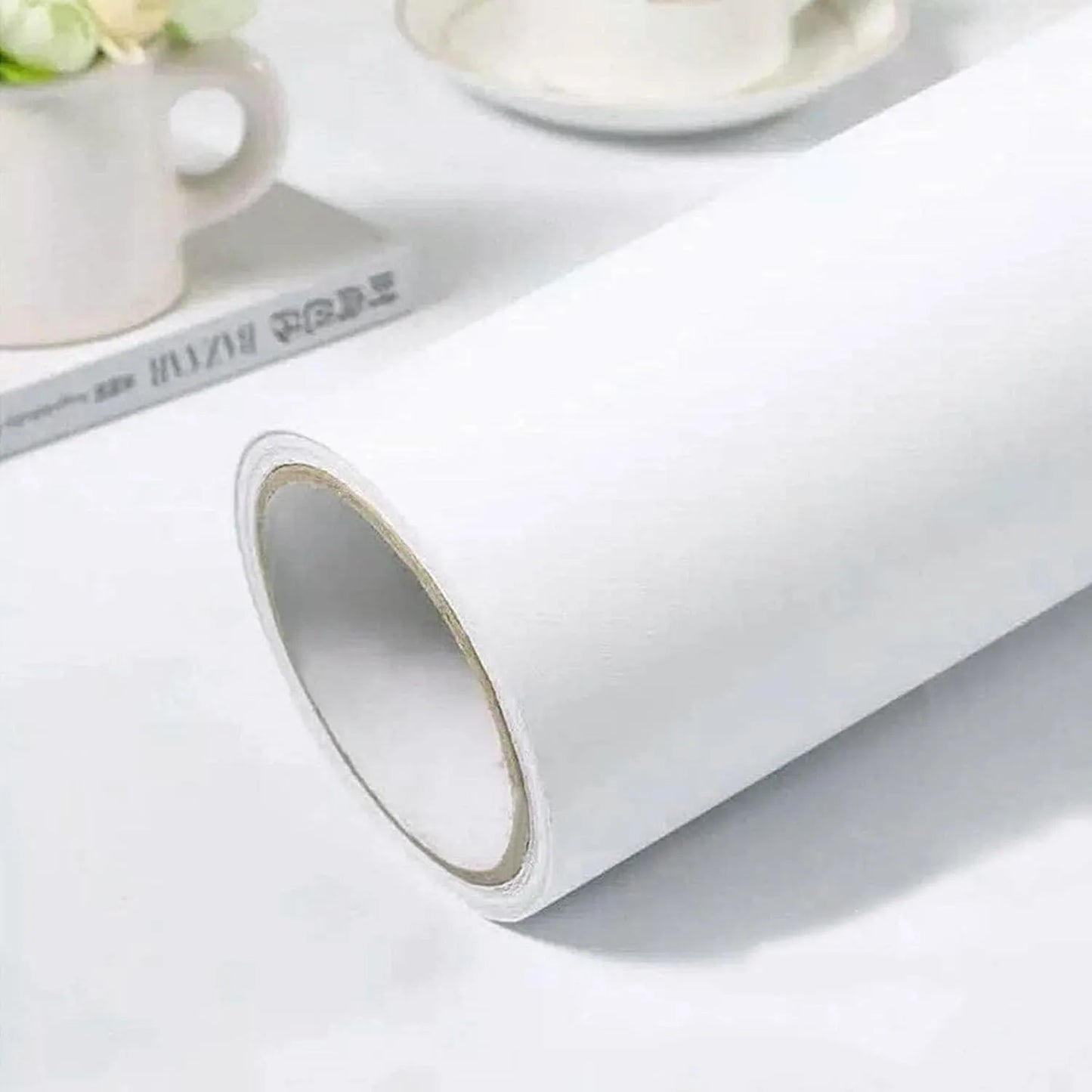 Papel Tapiz Autoadhesivo Practicalws Blanco Pelar Y Pegar 23.6 X 118 Pulgadas